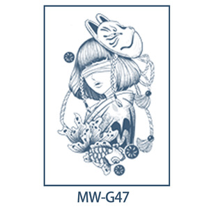 3D giapponese Geisha tatuaggio adesivo del corpo per le donne impermeabile temporaneo personalizzato Semi permanente tatuaggio - Product Image 6