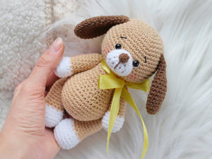 100% Handgemaakte Gehaakte Amigurumi Gebreide Speelgoed Leuke Hond Mini Gevulde Haak Animal Speelgoed - Product Image 6