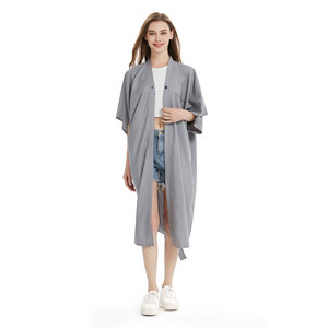 Bata Estilo Kimono de Poliéster Resistente Personalizada para Salón de Belleza, Bata Impermeable de Manga Corta para Estilista de <span class=keywords><strong>Peluquería</strong></span> 7D2 - Product Image 3