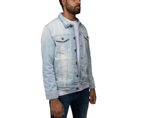 Veste en jean pour homme, formelle, hiver, 100% coton, respirante, imperméable, matière résistante, coupe ajustée, pour les voyages, le quotidien et le streetwear - Product Image 1