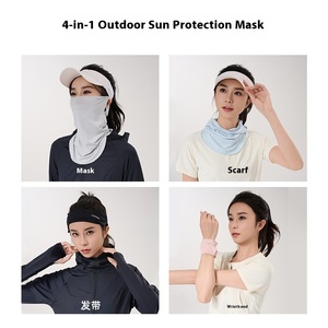 Ice Silk Anti-UV Cyclisme Sports Foulard Masque de protection solaire intégral avec cache-cou Summer <span class=keywords><strong>Magic</strong></span> Polyester Cover - Product Image 4