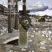 Foret conique Tricon Rock Roller de 8,5 pouces pour l'extraction de carottage de puits, avec roulement API standard de 4,5 pouces scellé en caoutchouc et joint torique