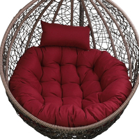 Coussins de remplacement pour fauteuil suspendu type panier avec appui-tête, pour intérieur et extérieur, porche, cour, patio, jardin, décorations