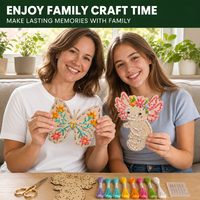 Kits de broderie sur tranches de bois pour le plaisir du bricolage, kit de broderie sur bois pour filles de 8 à 12 ans, motifs animaux en bois, cadeaux de fête