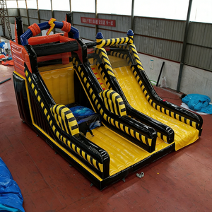 Château gonflable d'extérieur avec double toboggan, panier de basket et jeu de tir |   Directement de l'usine, qualité commerciale supérieure - Product Image 6