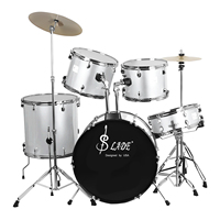 SLADE Brand OEM ODM Cheap Wholesale Adult Percussion Instrument Church School Music 5 Drums 2 Cymbals Drum Kit Drum Set
