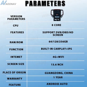13.6 Inch Android Car Radio for Dodge RAM 1500 2500 2019-2023 Stereo Multimedia Player GPS Navigation Wireless Carplay 7862 - Product Image 3