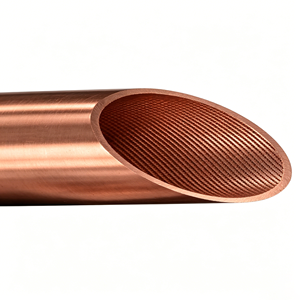 <span class=keywords><strong>Tube</strong></span> en cuivre à angle hélicoïdal de 18 degrés, à rainures internes, épais, pour climatiseur et réfrigérateur - Product Image 2