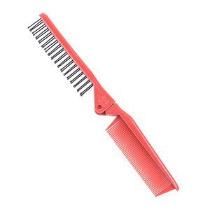 Peigne pliant, petit peigne à cheveux portable de voyage pour enfants, filles, bébés, en résine plastique, à dents fines, pour tressage - Product Image 5