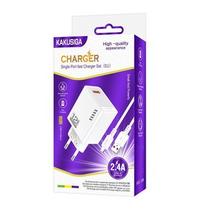 Kakusiga Micro Usb Charger <b>5V</b> 2.4A 12W White Ksc 1236 - Product Image 3