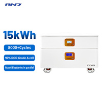 Système de stockage d'énergie domestique tout-en-un 15 kWh, onduleur hybride 12 kW, batterie LiFePO4 51,2 V 300 Ah, ESS solaire, alimentation de secours pour toute la maison CAN