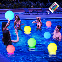 Boule flottante LED pour piscine, 16 couleurs changeantes, télécommande, sphère gonflable lumineuse, décoration extérieure pour les événements de fête à la piscine