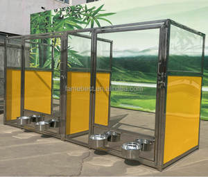 Paslanmaz çelik açık ev evcil hayvan kafesi köpek kulübesi profesyonel yatılı - Product Image 5