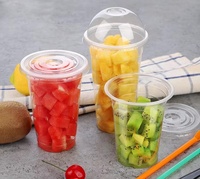 Gobelets jetables en PP/PET transparents à paroi simple, de qualité alimentaire, avec couvercles, personnalisables avec logo, 12oz, 14oz, 16oz, 20oz, pour thé boba, café, jus