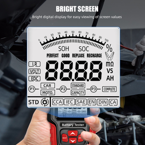 Dernier modèle de testeur de batterie automobile 12V 24V, analyseur de résistance interne pour batteries au plomb-acide de voitures, camions et motos - Product Image 3