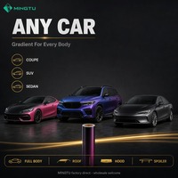 Film Vinyle Adhésif Dégradé Personnalisé OEM pour Covering Automobile, Effet Couleur Changeante, PVC TPU, Sans Bulles, 1.52x17m, Vente en Gros Usine