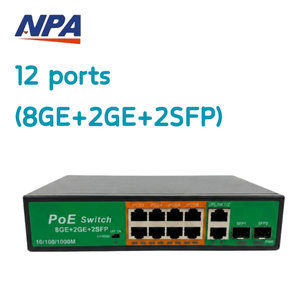 <span class=keywords><strong>Switch</strong></span> <span class=keywords><strong>Ethernet</strong></span> PoE AI a <span class=keywords><strong>10</strong></span> porte <span class=keywords><strong>Gigabit</strong></span> con 2 Uplink, 2 SFP, Watchdog, protezione da fulmini 6KV, estensione 250m per telecamere IP - Disponibile - Product Image 2