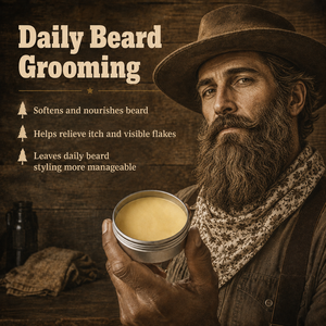 Soin sans rinçage nouvelle génération pour améliorer les pointes abîmées et les poils crépus de la barbe, hydrater les follicules pileux, baume à barbe naturel à base de plantes pour hommes - Product Image 3