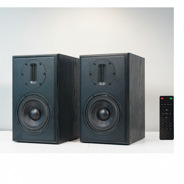 Samtronic HIFI Active Speaker Bookshelf Speaker Wooden Case with Ribbon Tweeter