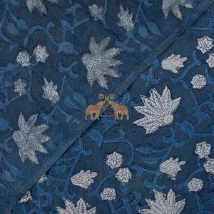 High Quality Lightweight Pure Cotton Twill Fabric New Eco-Friendly Indian Girls Indigo Floral Home Decor Curtains for <b>Boys</b> - Product Image 2