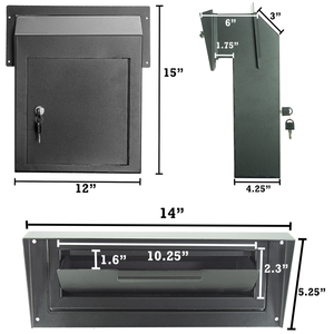 Cassetta Postale Impermeabile per Porta, per Affitto, Chiavi Notturne, Protezione dalla Pioggia, Robusta Fessura per Lettere - Product Image 5