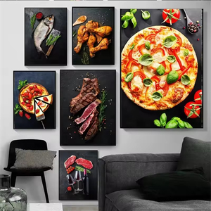 Impresión Hd arte de <span class=keywords><strong>la</strong></span> pared pintura Modular restaurante hogar pizarra clásica pintura Naturaleza muerta diseño <span class=keywords><strong>pizza</strong></span> comida Cocina - Product Image 5