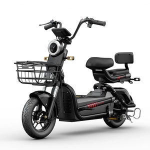 High Quality Electric <b>Bicycle</b> Steel <b>Frame</b> Two Seat Electric Scooter Made in China 14 Inch 500W Electric City Bike - Product Image 5