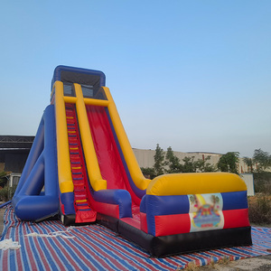 Tobogán Acuático Inflable Comercial Grande y Largo para Alquiler, Tobogán Inflable Húmedo y Seco con Piscina para Parque de Atracciones - Product Image 1