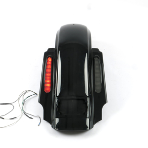 Guardabarros trasero para motocicleta <span class=keywords><strong>Harley</strong></span> <span class=keywords><strong>Davidson</strong></span>, accesorio de doble corte con luz CVO, para 2009-2019 - Product Image 4