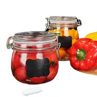 Wholesale 16oz (about 453.6g) Transparent Glass Jam Jar With Sealing Cover and Leak Proof Rubber Gasket