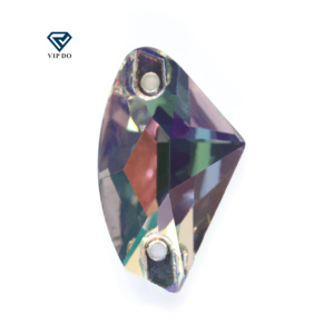 Оптовая продажа, Галактический топор, плоская пуговица, пришивка на камень, алмазное двойное отверстие, стекло, хрусталь, алмаз, аксессуары для одежды «DIY» - Product Image 3