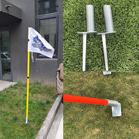 Drapeau d'angle de terrain de football professionnel double face avec poteau, personnalisé et durable, avec impression de logo sur mesure