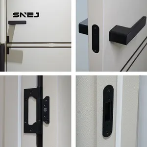 नया डिजाइन आधुनिक सफेद खोखला कोर एमडीएफ फ्लश प्रीफिनिश दरवाजे इंटीरियर
