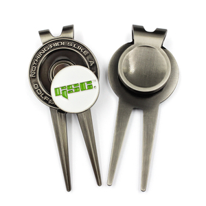 Manufacturer Custom Design Logo <b>Golf</b> Ball Mark Accessories Metal <b>Golf</b> Divot Repair Tool <b>Golf</b> Divot Tool - Product Image 4
