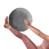 Chaise de yoga gonflable premium et souple 45 cm avec logo personnalisé pour l'exercice, l'équilibre, la gym, le fitness, la méditation – Solution de siège ergonomique