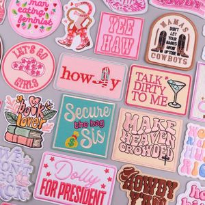 Patchs brodés personnalisés avec logo, style western cowboy/cowgirl, à thermocoller, pour casquettes de camionneur et vêtements - Product Image 1