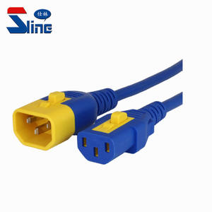 Venta de fábrica IEC320 C14 a C13 V Lock <span class=keywords><strong>Cable</strong></span> de alimentación 10A 250V Longitud y color personalizados - Product Image 1