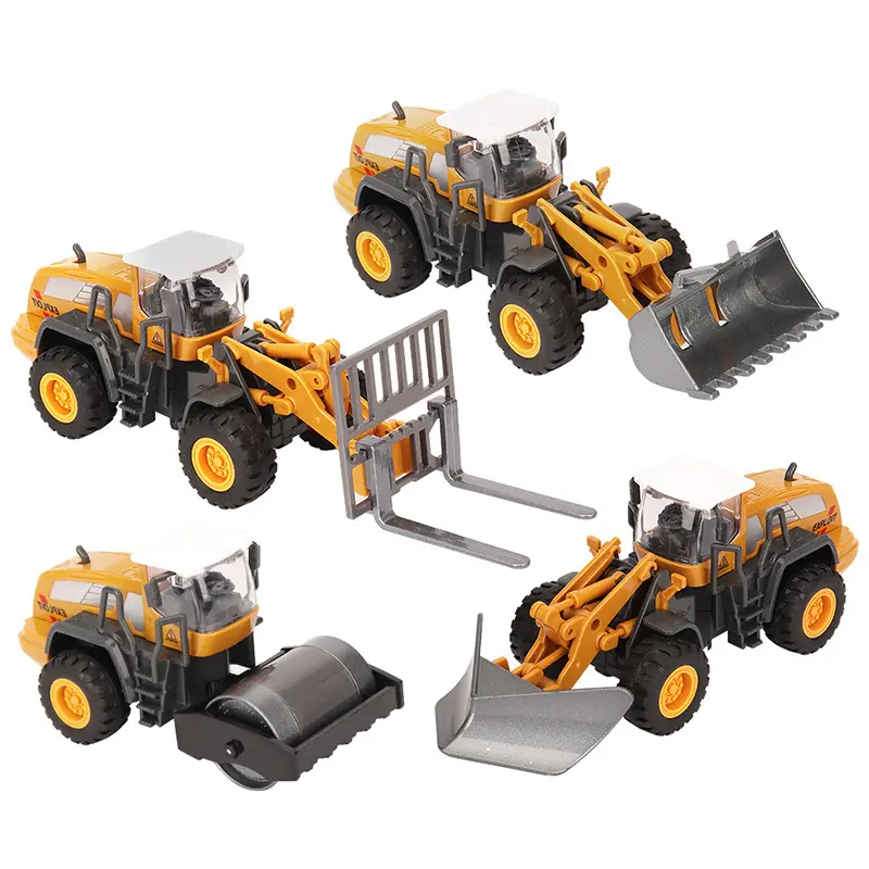 1:55 Diecast Alloy Engineering Car Model Toys Metal Bulldozer Truck Fork Lift Truck Engineering Trucks Rescue Vehicle Toy Set