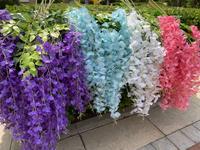 Décoration de mariage, glycine artificielle, guirlande de fleurs artificielles pour plafond, fleur de glycine artificielle