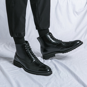 Botas de Cuero de Moda 2026, Estilo High-Top, Antideslizantes, Transpirables y Resistentes al Olor, para Exteriores - Product Image 4