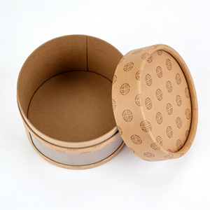 OEM ODM Custom Cylinder Paper Packaging With Transparent <b>Window</b> Durable Round Cardboard Canister - Product Image 6