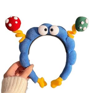 <b>Cute</b> fun big-eyed plush <b>headband</b> for women creates high crown look ideal for face-washing hair-holding and photo-taking - Product Image 1