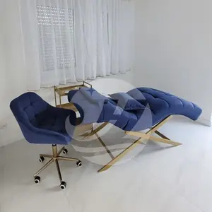 आधुनिक लक्जरी किंग आकार पेशेवर नेल सैलून फ्लैश बिस्तर कुर्सी इलेक्ट्रिक स्टेनलेस स्टील सौंदर्य टेबल डी थाई मालिश बिस्तर