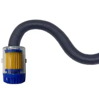 Filtre d'admission d'air de 25 mm avec kit de tuyau en aluminium - 3 options de longueur (60/100/200 cm) et colliers de serrage inclus pour un flux d'air efficace