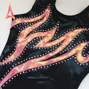 <span class=keywords><strong>Ropa</strong></span> de gimnasia para niñas leotardo de LICRA de nailon negro - Product Image 3