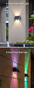 Lámpara solar de pared impermeable con sensor de movimiento, lámpara de jardín, luz solar para exteriores, lámpara solar de pared para jardín - Product Image 6