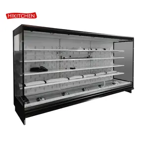 Supermarket Equipment Machine 3 meters Of Open Air Curtain Cabinet Fruit Vegetable Fresh-keeping Cabinet Vertical Display