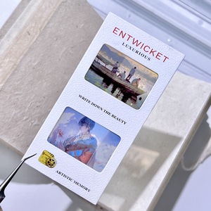 2 Panel Reversal Film <b>Bookmark</b> Card Retro Photo Projection Slide Card DIY Handmade Couple Best Friend Souvenir Desktop Gift - Product Image 5