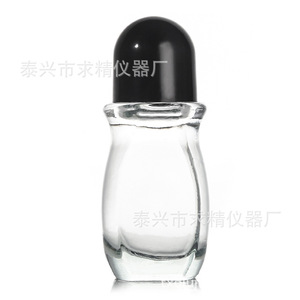 Qiujing Instrument Factory <b>Glass</b> Rollerball <b>Bottles</b> 30ml 50ml Cosmetic Packaging <b>Empty</b> Round Roll On Sealing Type - Product Image 2