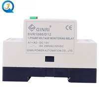 Relay Deteksi Tegangan Miniatur SVR1000/D12 Perlindungan Tegangan Lebih/Kurang Fase Tunggal Pemantauan AC/DC Daya Tinggi